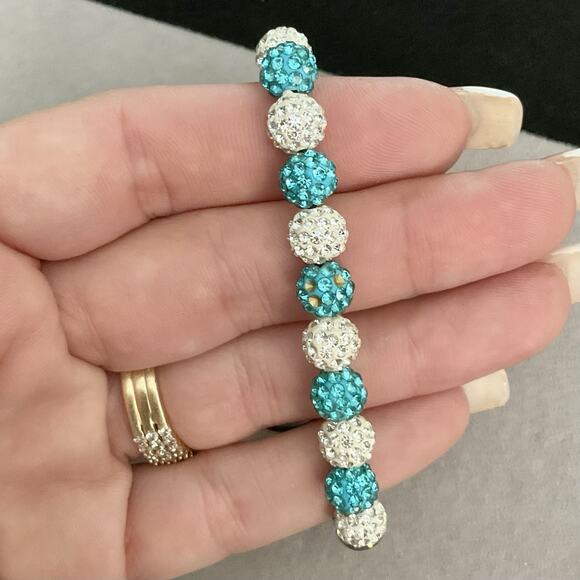 UNISEX -2 Adjustable Shamballa Bracelets/ Pre-Loved - Picture 6 of 7